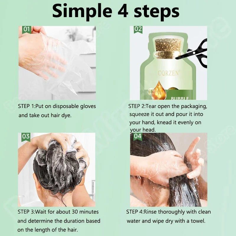 Herbal Hair Dye Shampoo | Natural Hair Coloring Shampoo | 5-Minute Hair Dye Shampoo | Herbal Gray Coverage Shampoo | Natural Hair Color Change Shampoo | Herbal Non-Irritating Hair Dye | Fast Acting Hair Dye Shampoo | Herbal Repairing Hair Color Shampoo | Natural Hair Dye for Men and Women | Herbal Anti-Gray Hair Shampoo