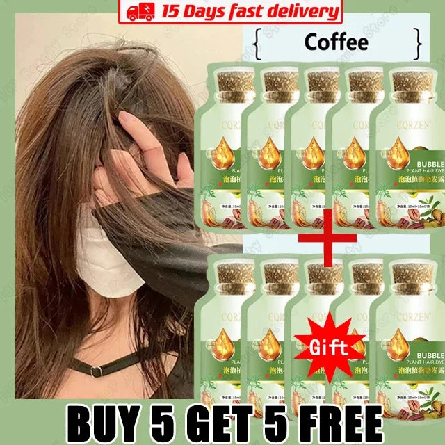 Herbal Hair Dye Shampoo | Natural Hair Coloring Shampoo | 5-Minute Hair Dye Shampoo | Herbal Gray Coverage Shampoo | Natural Hair Color Change Shampoo | Herbal Non-Irritating Hair Dye | Fast Acting Hair Dye Shampoo | Herbal Repairing Hair Color Shampoo | Natural Hair Dye for Men and Women | Herbal Anti-Gray Hair Shampoo