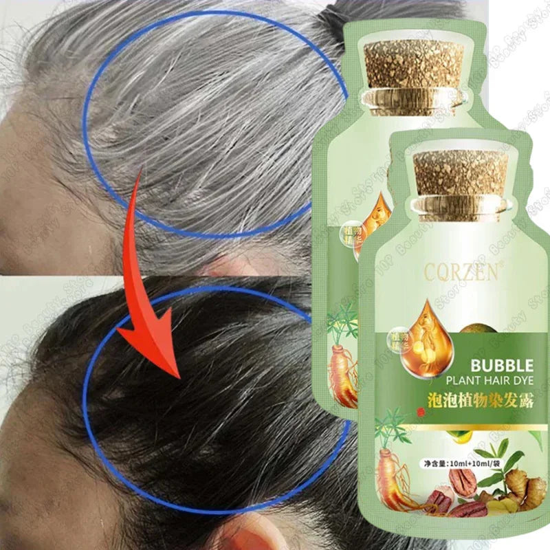Herbal Hair Dye Shampoo | Natural Hair Coloring Shampoo | 5-Minute Hair Dye Shampoo | Herbal Gray Coverage Shampoo | Natural Hair Color Change Shampoo | Herbal Non-Irritating Hair Dye | Fast Acting Hair Dye Shampoo | Herbal Repairing Hair Color Shampoo | Natural Hair Dye for Men and Women | Herbal Anti-Gray Hair Shampoo