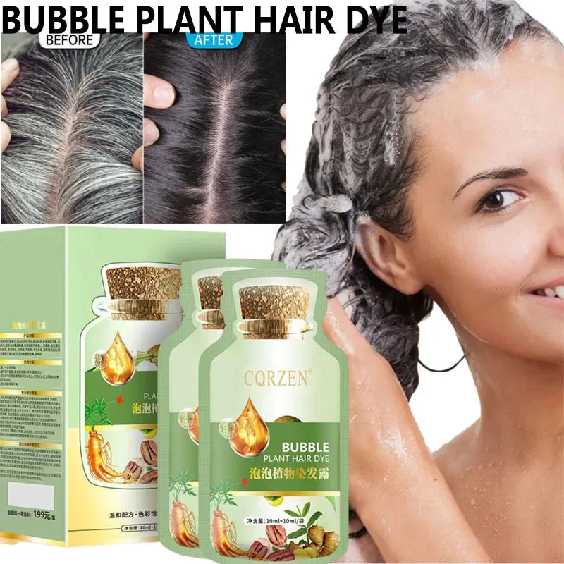Herbal Hair Dye Shampoo | Natural Hair Coloring Shampoo | 5-Minute Hair Dye Shampoo | Herbal Gray Coverage Shampoo | Natural Hair Color Change Shampoo | Herbal Non-Irritating Hair Dye | Fast Acting Hair Dye Shampoo | Herbal Repairing Hair Color Shampoo | Natural Hair Dye for Men and Women | Herbal Anti-Gray Hair Shampoo