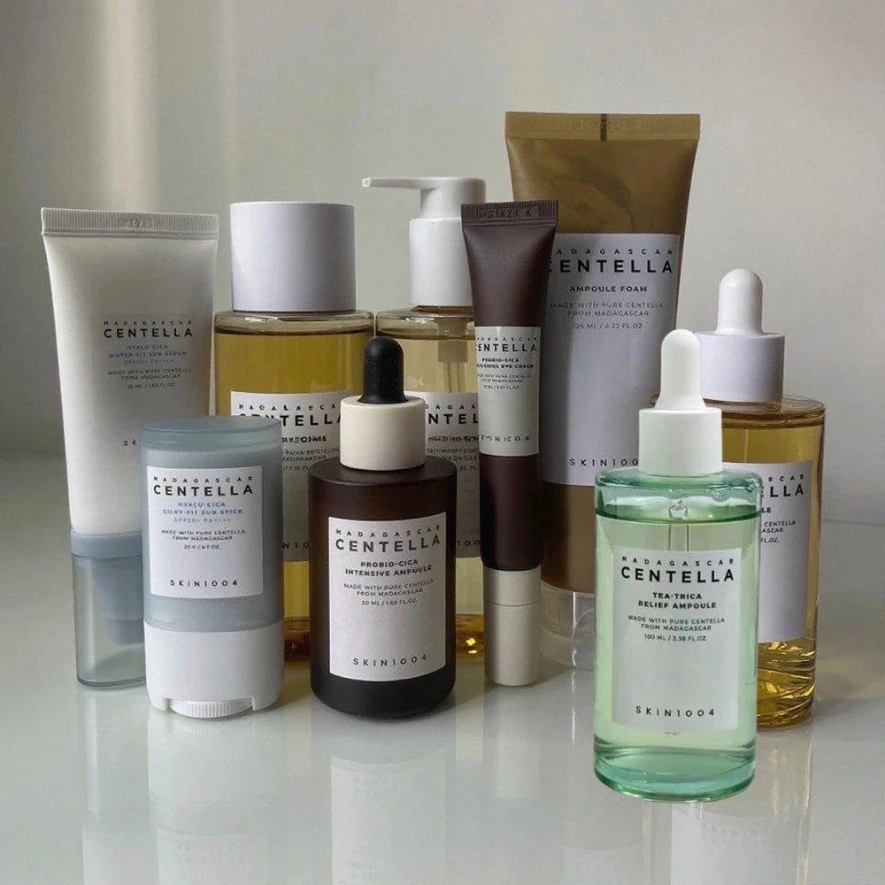 SKIN1004 Centella Skincare Set – Cleanser, Toner, Essence, Cream, Sun Care