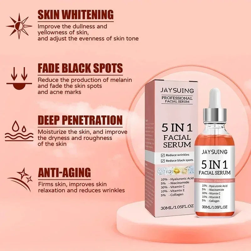 Jaysuing 5-in-1 HA + Vitamin C Face Serum