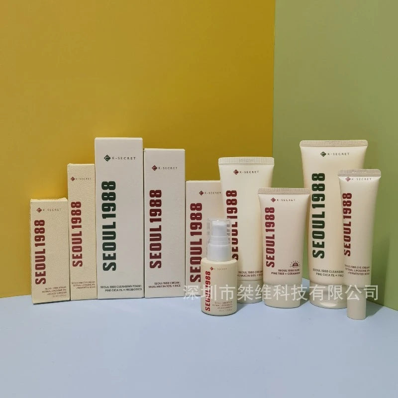 K-secret Seoul skincare set | Seoul 1988 facial kit | Korean skincare bundle | K-secret skincare products | Essence & retinol skincare set | Korean facial care set | Snail cream & retinol kit | Complete K-beauty routine | Seoul 1988 skincare collection | Korean beauty skincare set