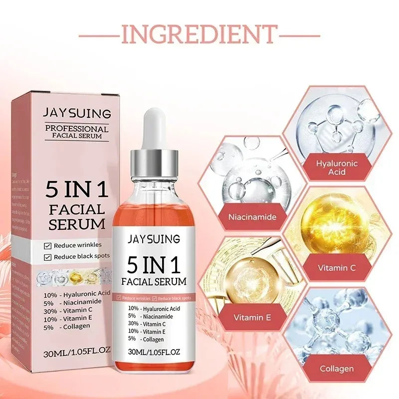Jaysuing 5-in-1 HA + Vitamin C Face Serum